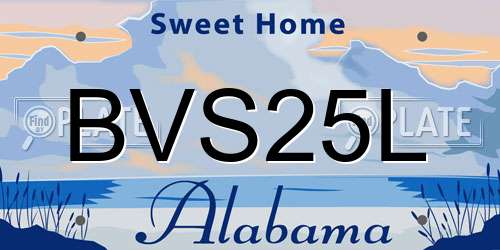 BVS25L Alabama License Plate
