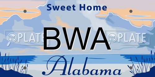 BWA Alabama License Plate
