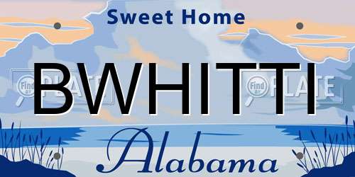 BWHITTI Alabama License Plate
