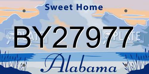 BY27977 Alabama License Plate