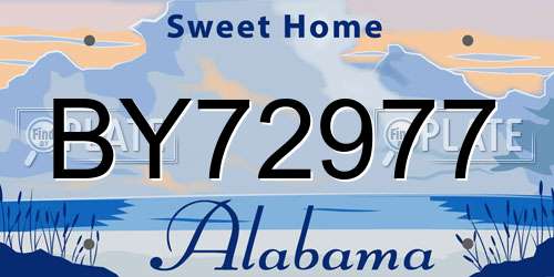 BY72977 Alabama License Plate