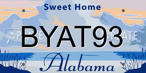 BYAT93 Alabama License Plate