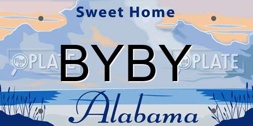 BYBY Alabama License Plate