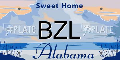 BZL Alabama License Plate