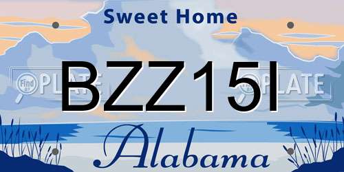 BZZ15I Alabama License Plate