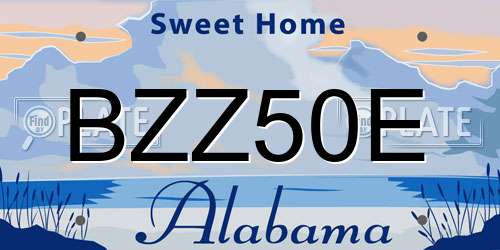 BZZ50E Alabama License Plate