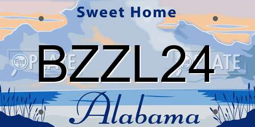 BZZL24 Alabama License Plate