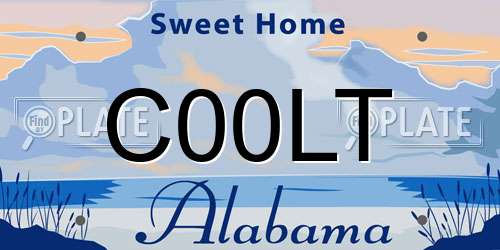 C00LT Alabama License Plate