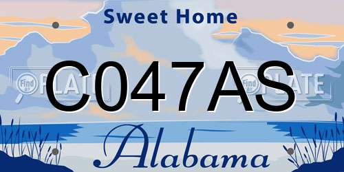 C047AS Alabama License Plate