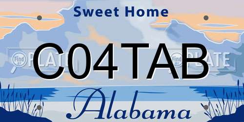 C04TAB Alabama License Plate
