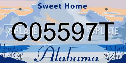 C05597T Alabama License Plate