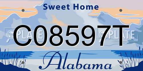 C08597T Alabama License Plate