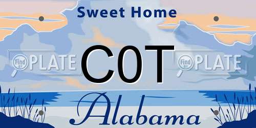 C0T Alabama License Plate