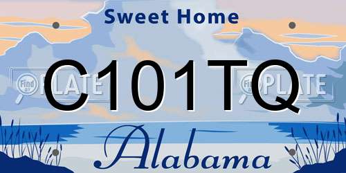 C101TQ Alabama License Plate