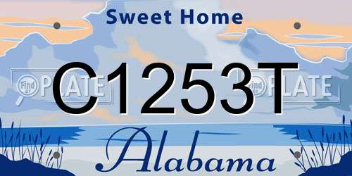 C1253T Alabama License Plate