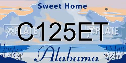 C125ET Alabama License Plate