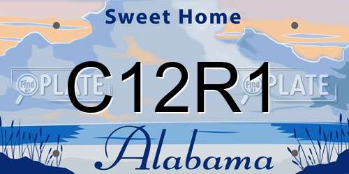 C12R1 Alabama License Plate