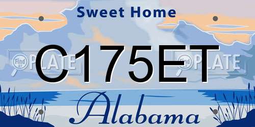 C175ET Alabama License Plate