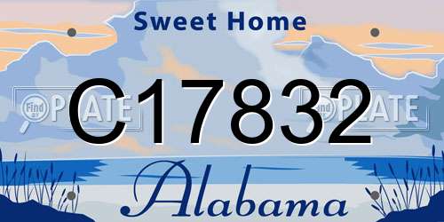 C17832 Alabama License Plate