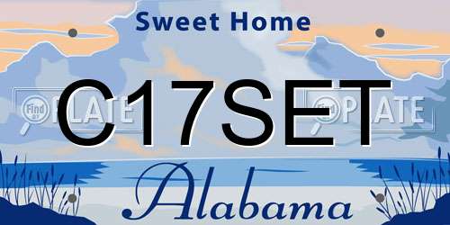 C17SET Alabama License Plate