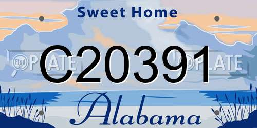 C20391 Alabama License Plate