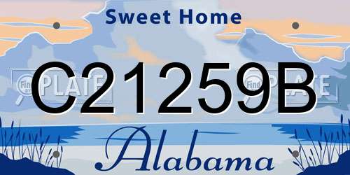 C21259B Alabama License Plate