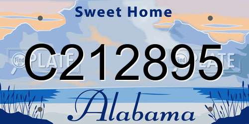 C212895 Alabama License Plate