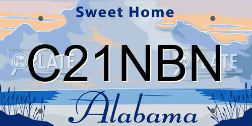 C21NBN Alabama License Plate