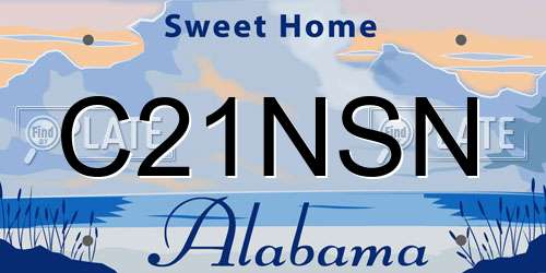 C21NSN Alabama License Plate