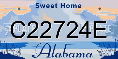 C22724E Alabama License Plate