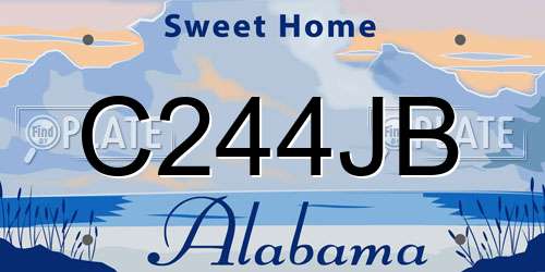 C244JB Alabama License Plate