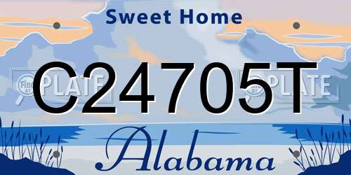 C24705T Alabama License Plate