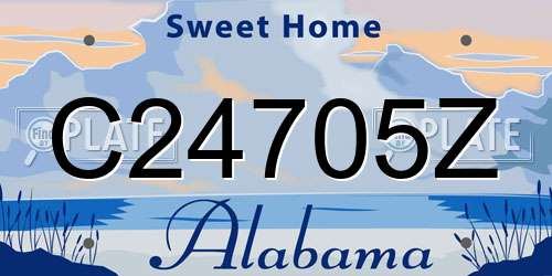 C24705Z Alabama License Plate