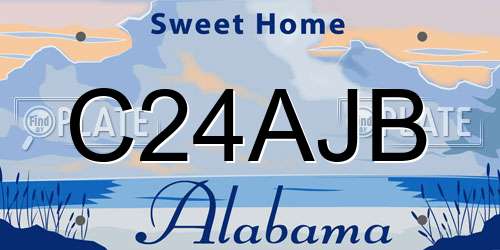 C24AJB Alabama License Plate