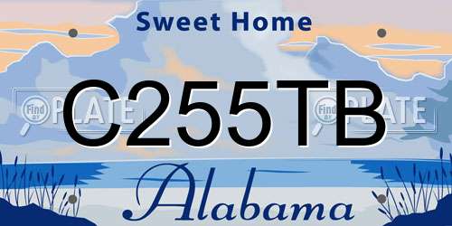 C255TB Alabama License Plate
