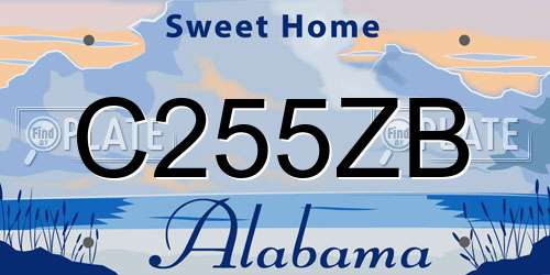 C255ZB Alabama License Plate
