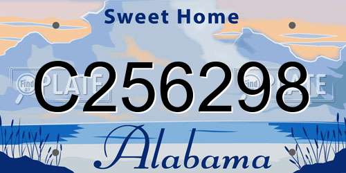 C256298 Alabama License Plate