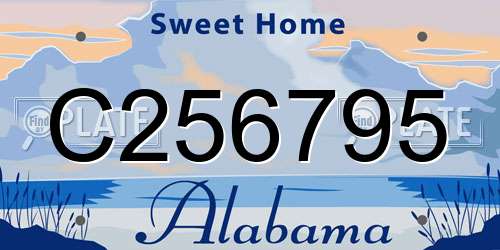 C256795 Alabama License Plate
