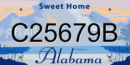 C25679B Alabama License Plate