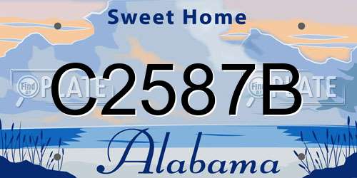 C2587B Alabama License Plate