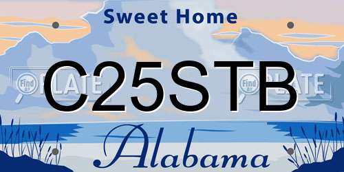 C25STB Alabama License Plate