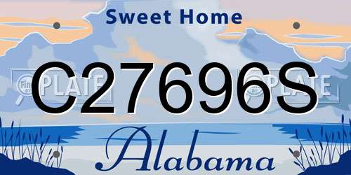 C27696S Alabama License Plate