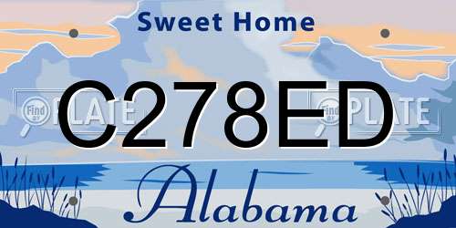 C278ED Alabama License Plate