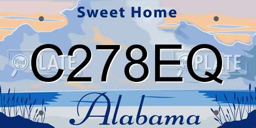 C278EQ Alabama License Plate