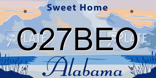 C27BEO Alabama License Plate