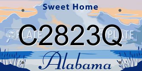 C2823Q Alabama License Plate