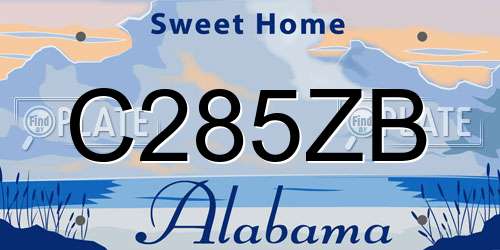 C285ZB Alabama License Plate