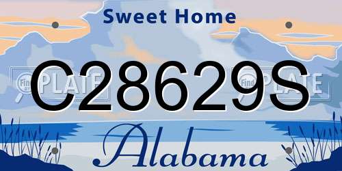 C28629S Alabama License Plate
