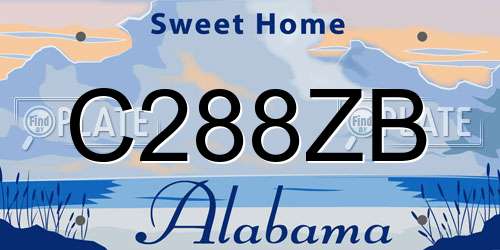 C288ZB Alabama License Plate