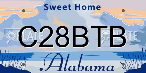 C28BTB Alabama License Plate